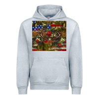 Heather Grey Hunting leopard USA flag tumbler 4th of july Urban Hoodie - Neo Western