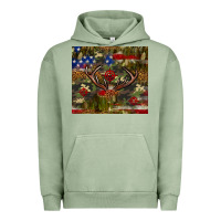 Pigment Oil Green Hunting leopard USA flag tumbler 4th of july Urban Hoodie - Neo Western