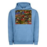 Pigment Pebble Blue Hunting leopard USA flag tumbler 4th of july Urban Hoodie - Neo Western