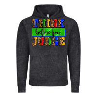 Vintage Black think before you judge Vintage Hoodie - AdoDesignShop