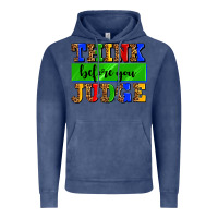 Vintage Denim think before you judge Vintage Hoodie - AdoDesignShop