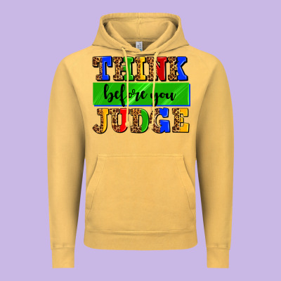 Think Before You Judge Vintage Hoodie Designed By Adodesignshop