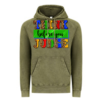 Vintage Olive think before you judge Vintage Hoodie - AdoDesignShop