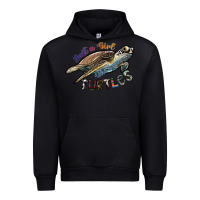 Black just a girl who loves turtles Urban Hoodie - SublimationCraftShop