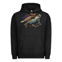 Pigment Black just a girl who loves turtles Urban Hoodie - SublimationCraftShop