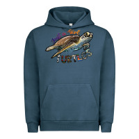 Pigment Midnight Navy just a girl who loves turtles Urban Hoodie - SublimationCraftShop
