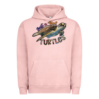 Pigment Salmon just a girl who loves turtles Urban Hoodie - SublimationCraftShop