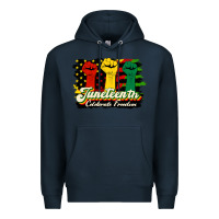 Navy juneteenth celebrate freedom Premium Hoodie - HRA Design Shop