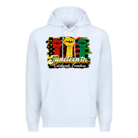White juneteenth celebrate freedom Premium Hoodie - HRA Design Shop