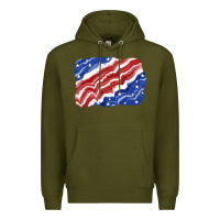 Army Green Patriotic tie dye background 4th of july Premium Hoodie - CowGirlArtShop
