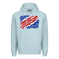 Blue Mist Patriotic tie dye background 4th of july Premium Hoodie - CowGirlArtShop