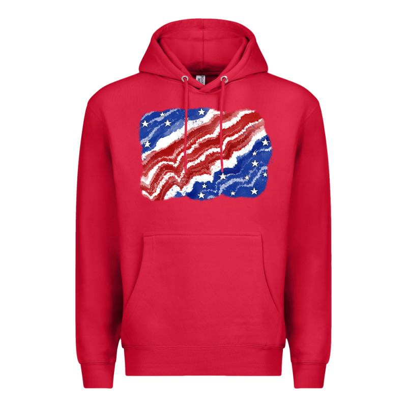 Patriotic Tie Dye Background 4th Of July Premium Hoodie by CowGirlArtShop | Teevron