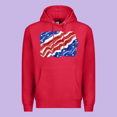 Patriotic Tie Dye Background 4th Of July Premium Hoodie Designed By Cowgirlartshop