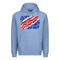 Colony Blue Patriotic tie dye background 4th of july Premium Hoodie - CowGirlArtShop