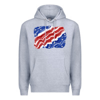 Heather Grey Patriotic tie dye background 4th of july Premium Hoodie - CowGirlArtShop
