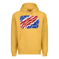 Mustard Patriotic tie dye background 4th of july Premium Hoodie - CowGirlArtShop