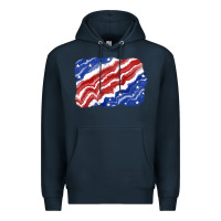 Navy Patriotic tie dye background 4th of july Premium Hoodie - CowGirlArtShop