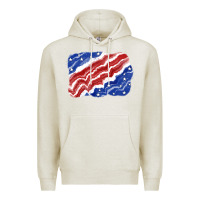 Oatmeal Heather Patriotic tie dye background 4th of july Premium Hoodie - CowGirlArtShop