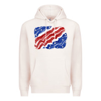 Pale Pink Patriotic tie dye background 4th of july Premium Hoodie - CowGirlArtShop