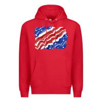 Red Patriotic tie dye background 4th of july Premium Hoodie - CowGirlArtShop