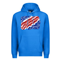 True Royal Patriotic tie dye background 4th of july Premium Hoodie - CowGirlArtShop