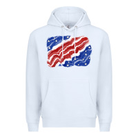 White Patriotic tie dye background 4th of july Premium Hoodie - CowGirlArtShop