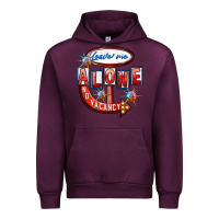 Mauve Wine leave me alone anti valentines day Urban Hoodie - FaDigitalArtStudio