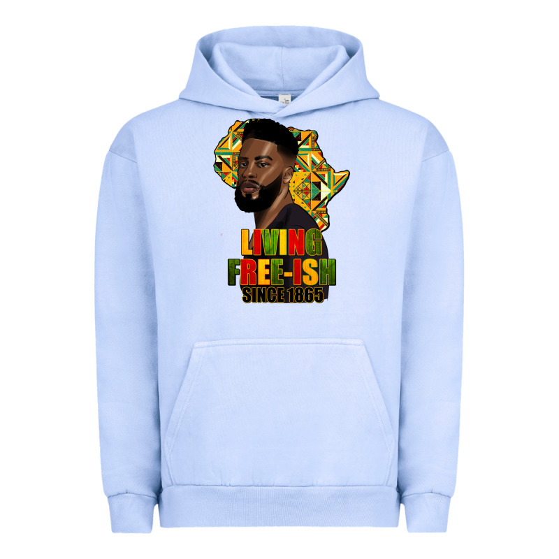 Juneteenth Living Freeish Since 1865 Urban Hoodie by HRA Design Shop | Teevron
