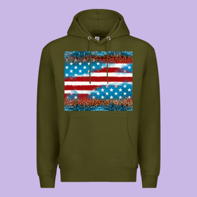 Leopard Glitter American Flag Tumbler Premium Hoodie Designed By Neo Western