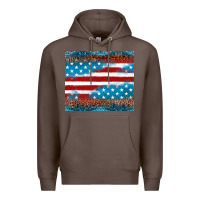 Coffee Leopard glitter American flag tumbler Premium Hoodie - Neo Western