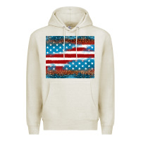 Oatmeal Heather Leopard glitter American flag tumbler Premium Hoodie - Neo Western