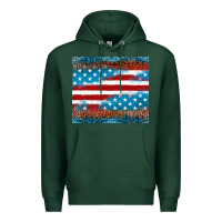 Sports Green Leopard glitter American flag tumbler Premium Hoodie - Neo Western