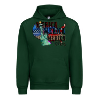 Forest Green Merica Merica Merica vibes 4th of july Urban Hoodie - CowGirlArtShop