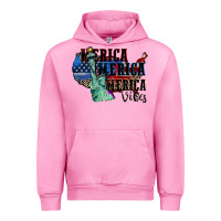 Fuchsia Pink Merica Merica Merica vibes 4th of july Urban Hoodie - CowGirlArtShop