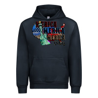 Navy Merica Merica Merica vibes 4th of july Urban Hoodie - CowGirlArtShop