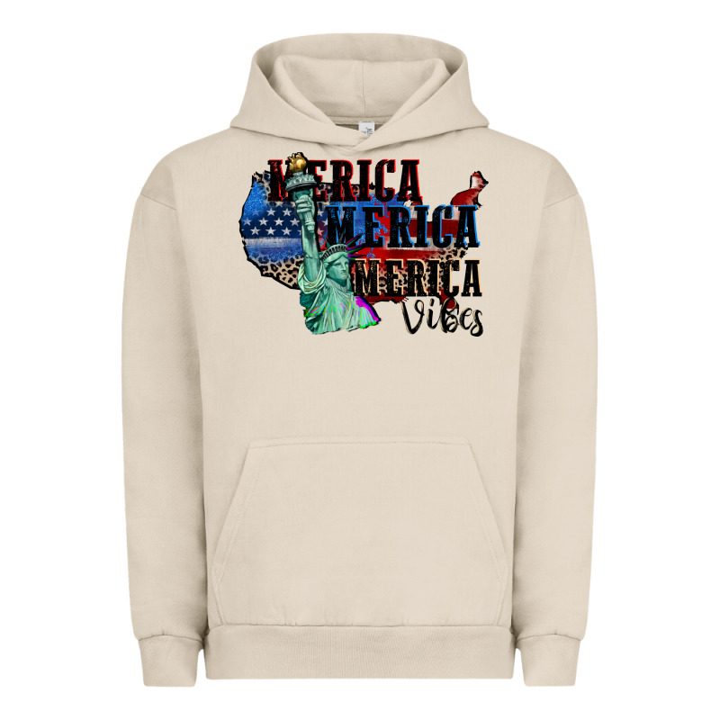 Merica Merica Merica Vibes 4th Of July Urban Hoodie by CowGirlArtShop | Teevron
