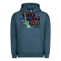 Pigment Midnight Navy Merica Merica Merica vibes 4th of july Urban Hoodie - CowGirlArtShop