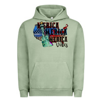 Pigment Oil Green Merica Merica Merica vibes 4th of july Urban Hoodie - CowGirlArtShop