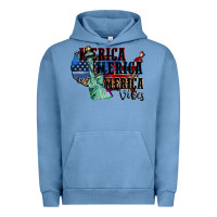 Pigment Pebble Blue Merica Merica Merica vibes 4th of july Urban Hoodie - CowGirlArtShop