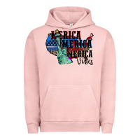 Pigment Salmon Merica Merica Merica vibes 4th of july Urban Hoodie - CowGirlArtShop