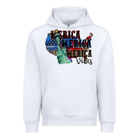White Merica Merica Merica vibes 4th of july Urban Hoodie - CowGirlArtShop
