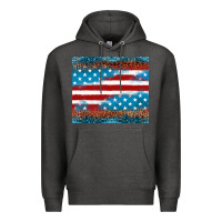 Charcoal Heather Leopard glitter American flag tumbler Premium Hoodie - Neo Western
