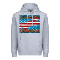Heather Grey Leopard glitter American flag tumbler Premium Hoodie - Neo Western