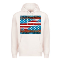 Pale Pink Leopard glitter American flag tumbler Premium Hoodie - Neo Western