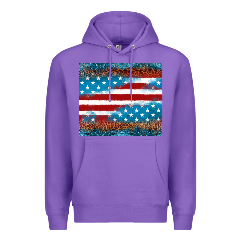 Leopard Glitter American Flag Tumbler Premium Hoodie by Neo Western | Teevron