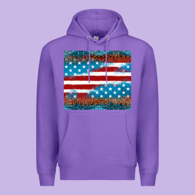 Leopard Glitter American Flag Tumbler Premium Hoodie Designed By Neo Western