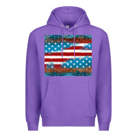 Purple Leopard glitter American flag tumbler Premium Hoodie - Neo Western