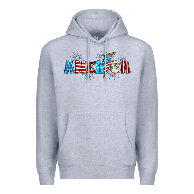 Lightning Bolt With America Premium Hoodie by Neo Western | Teevron
