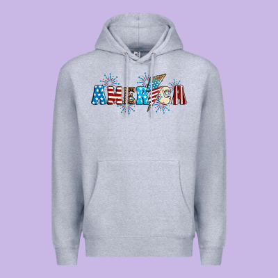 Lightning Bolt With America Premium Hoodie Designed By Neo Western