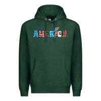 Sports Green Lightning bolt with America Premium Hoodie - Neo Western